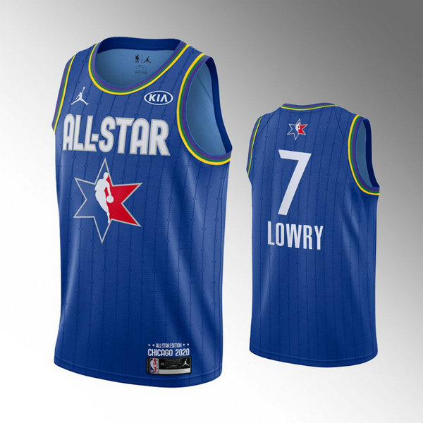 Maillot All Star 2020 Homme Kyle Lowry 7 Bleu